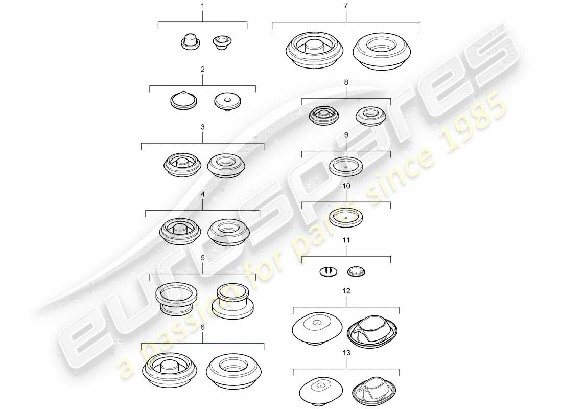 porsche cayman 987 (2008) plug part diagram