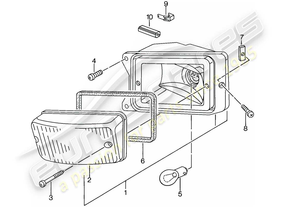 porsche 924 (1978) turn signal part diagram