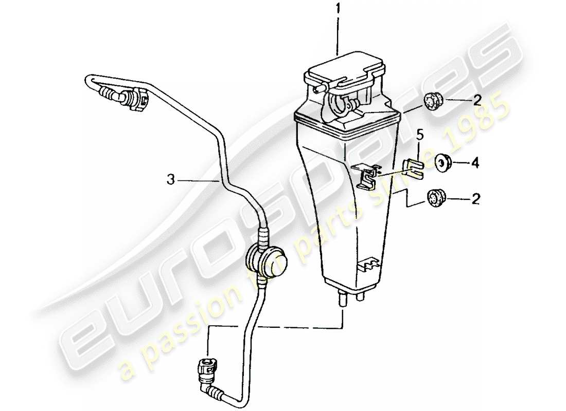 porsche 996 gt3 (2005) evaporative emission canister part diagram