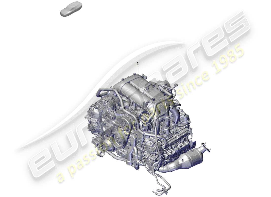 porsche boxster spyder (2020) replacement engine part diagram