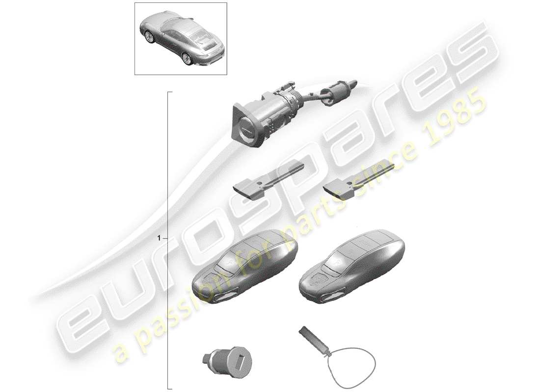 porsche 991 gen. 2 (2018) repair kit part diagram