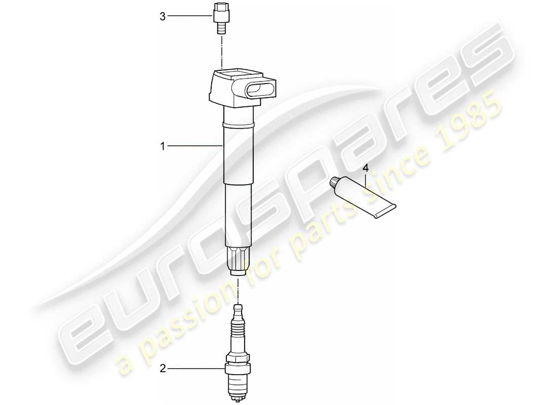 porsche cayenne e2 (2017) ignition system part diagram