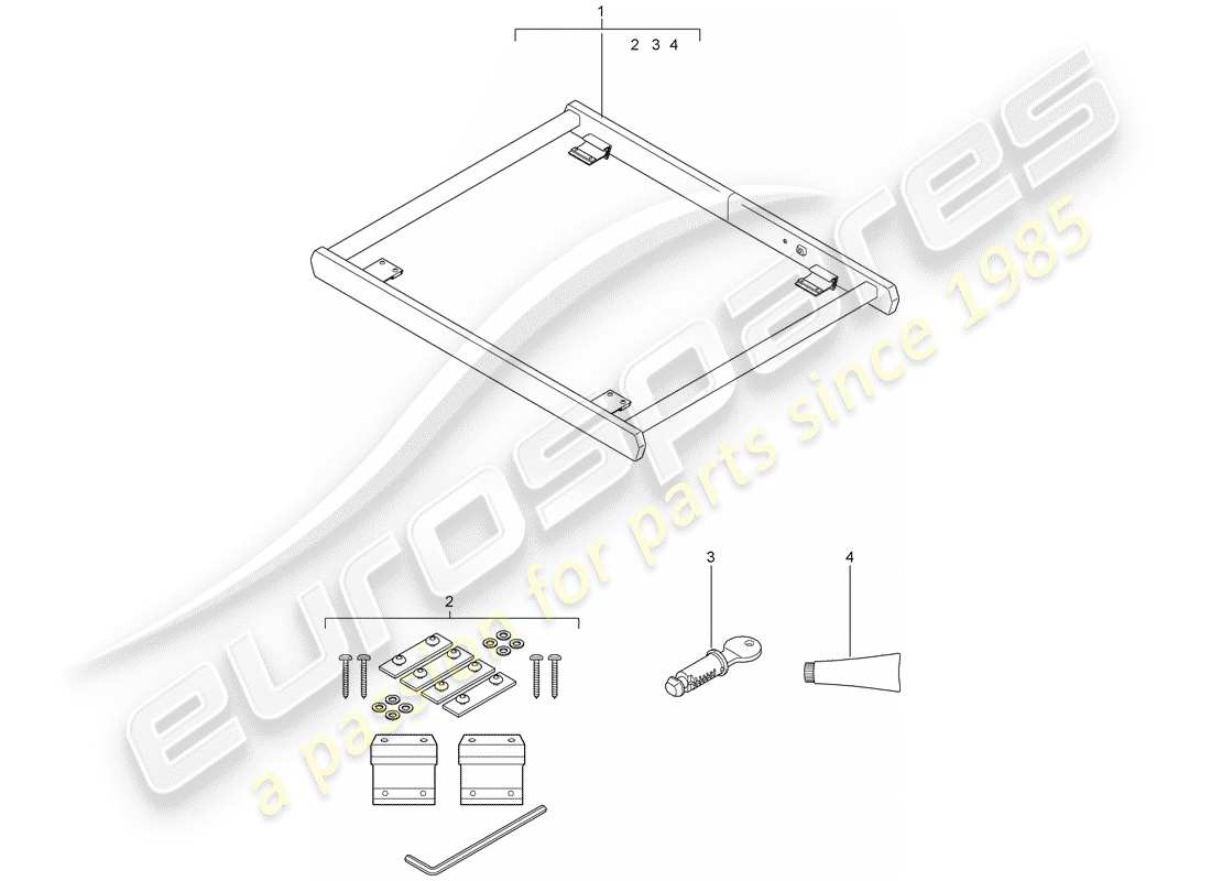 porsche tequipment cayenne (2018) loading aid for part diagram