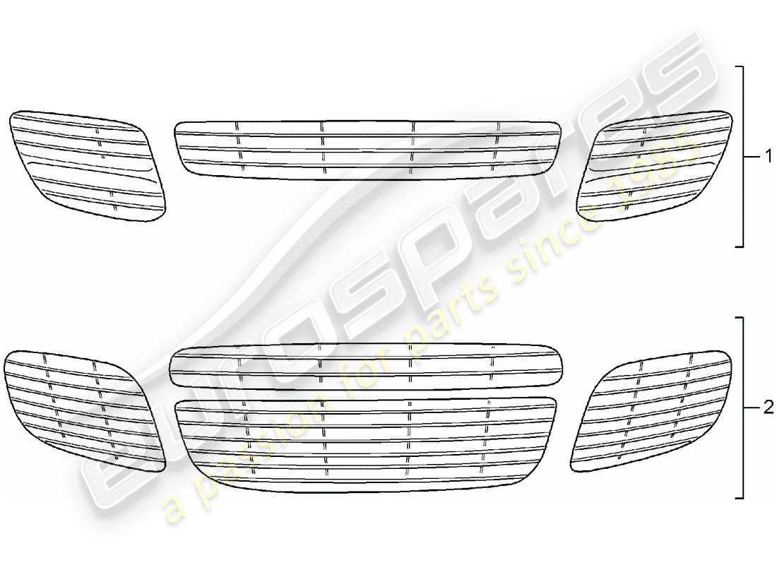 porsche tequipment cayenne (2018) ventilation grille part diagram