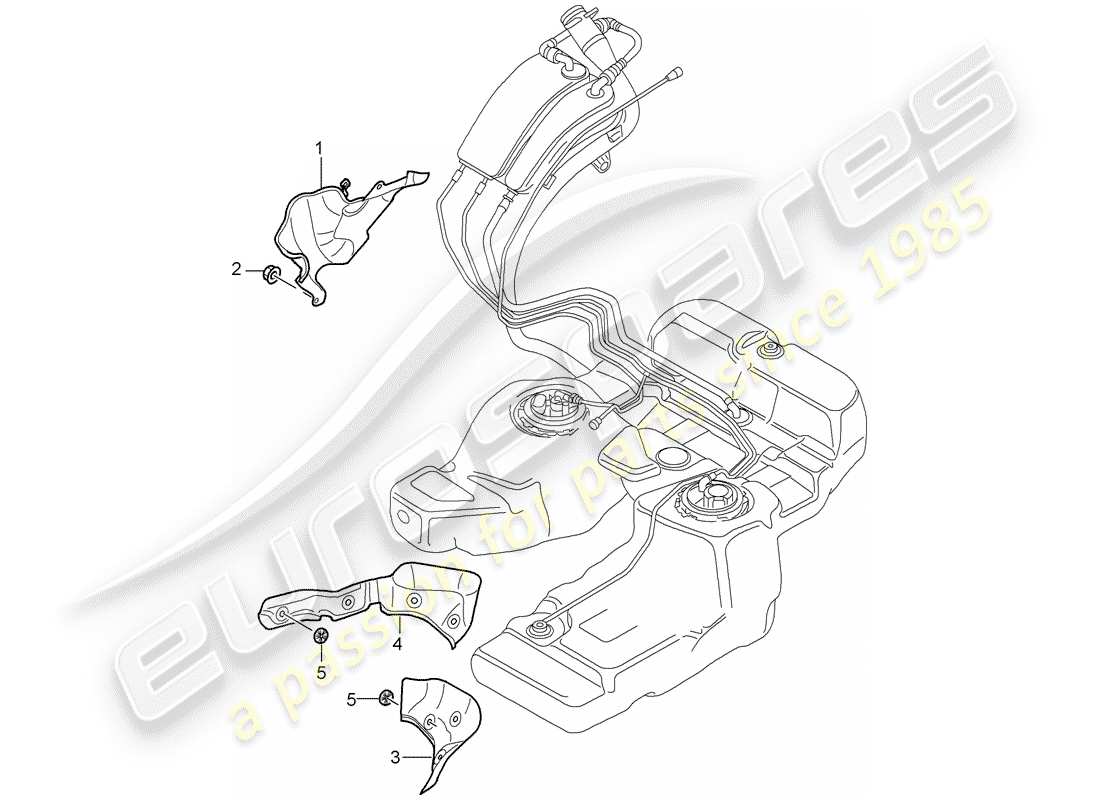 porsche cayenne (2008) fuel tank part diagram