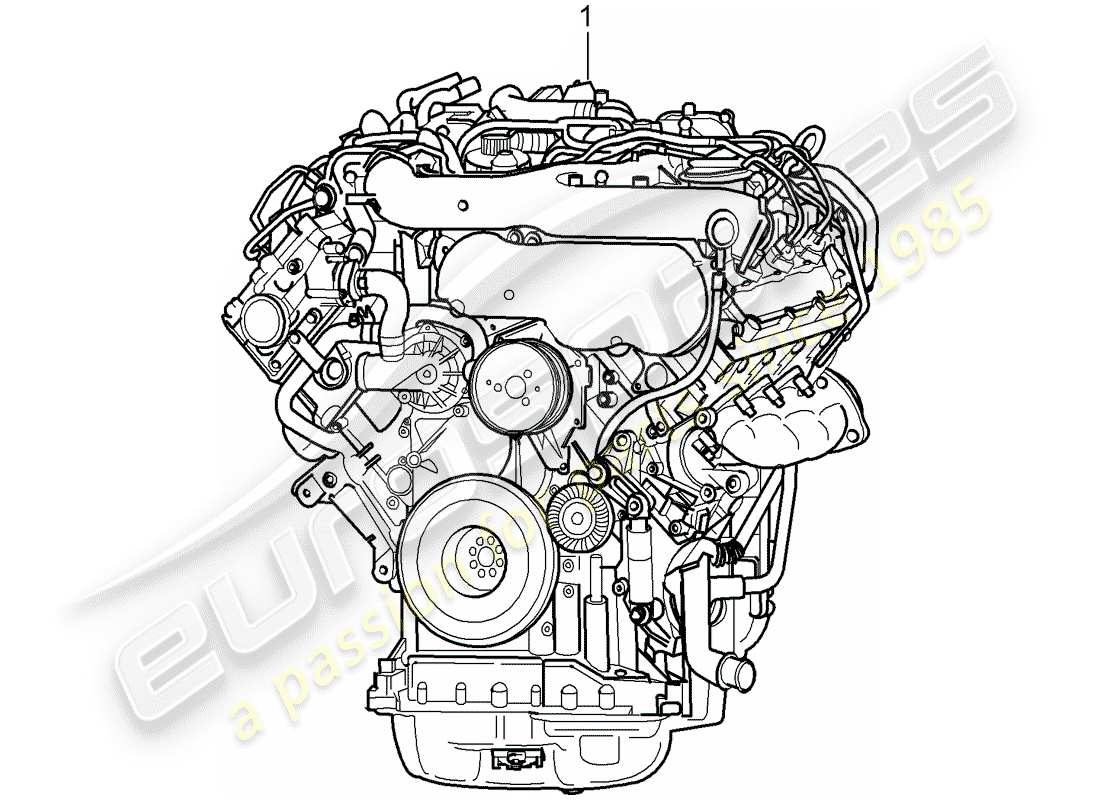 porsche cayenne (2008) replacement engine part diagram