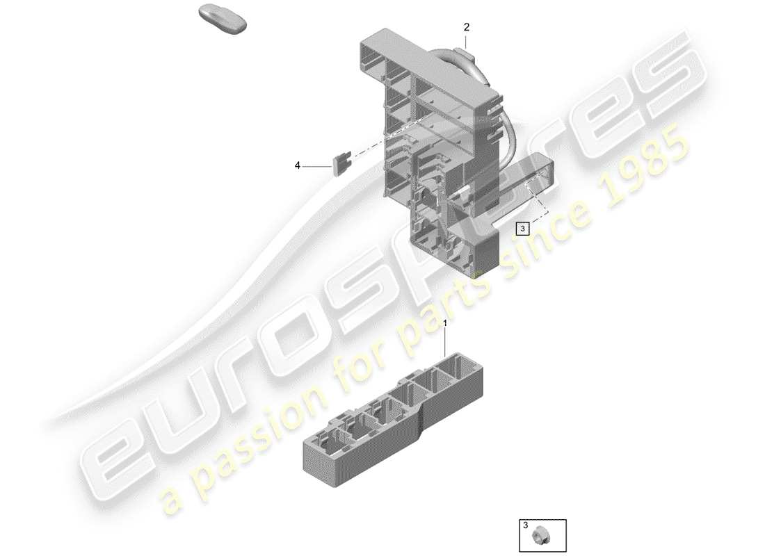 porsche boxster spyder (2020) fuse box/relay plate part diagram