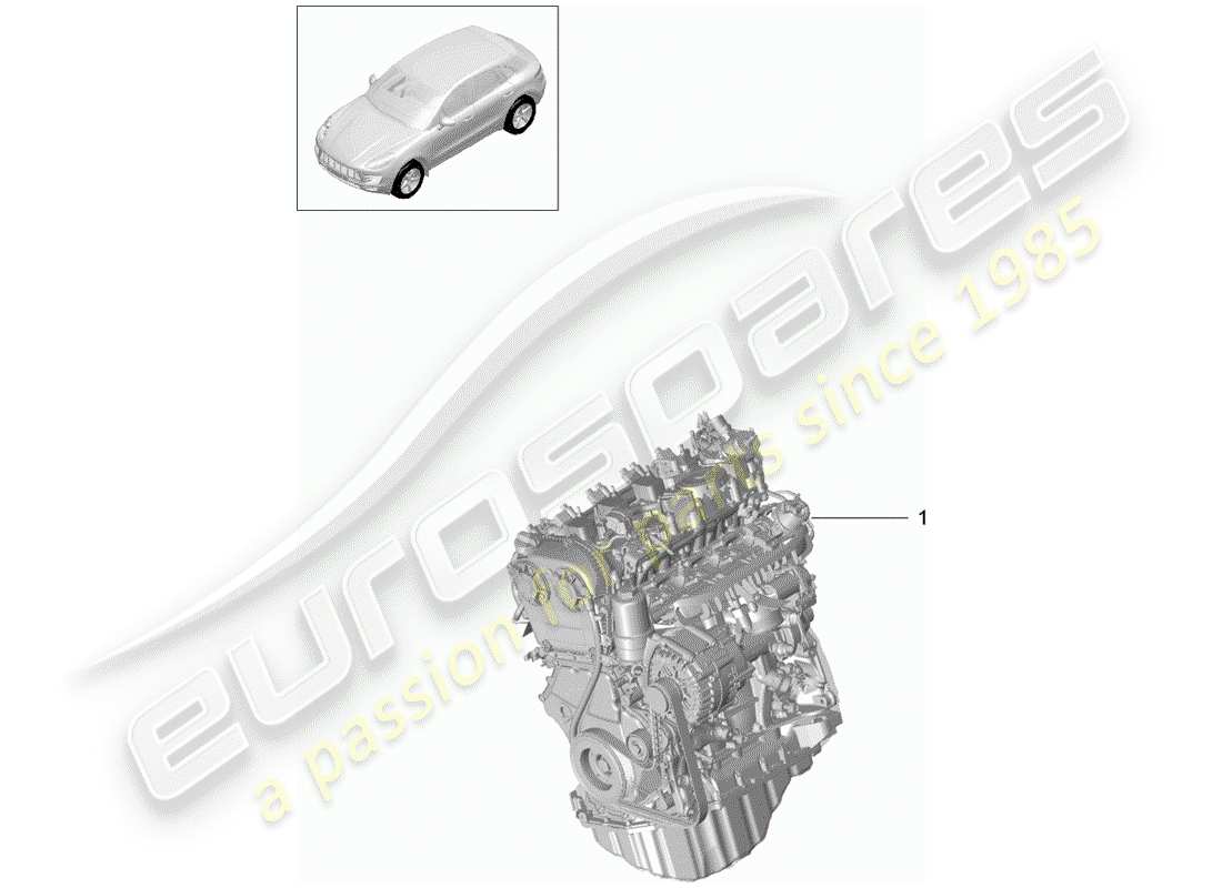 porsche macan (2018) replacement engine part diagram