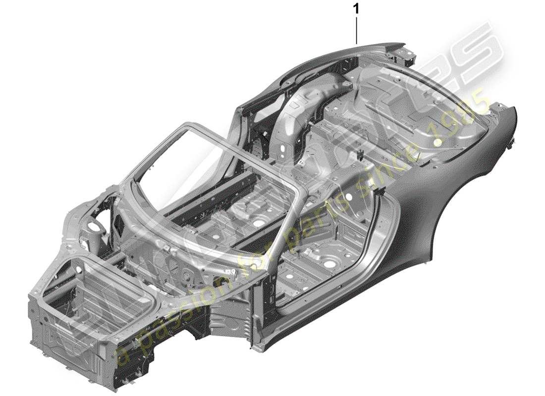 porsche 991r/gt3/rs (2019) car body part diagram