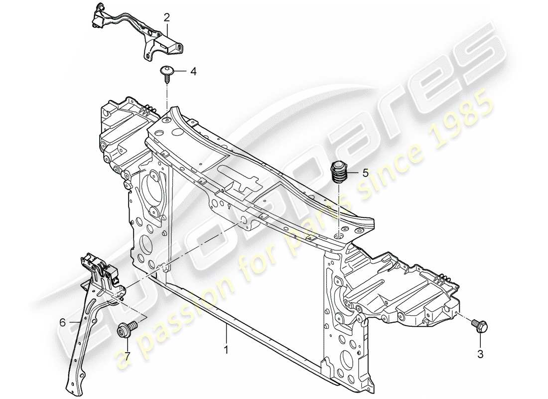 porsche cayenne (2010) bracket part diagram