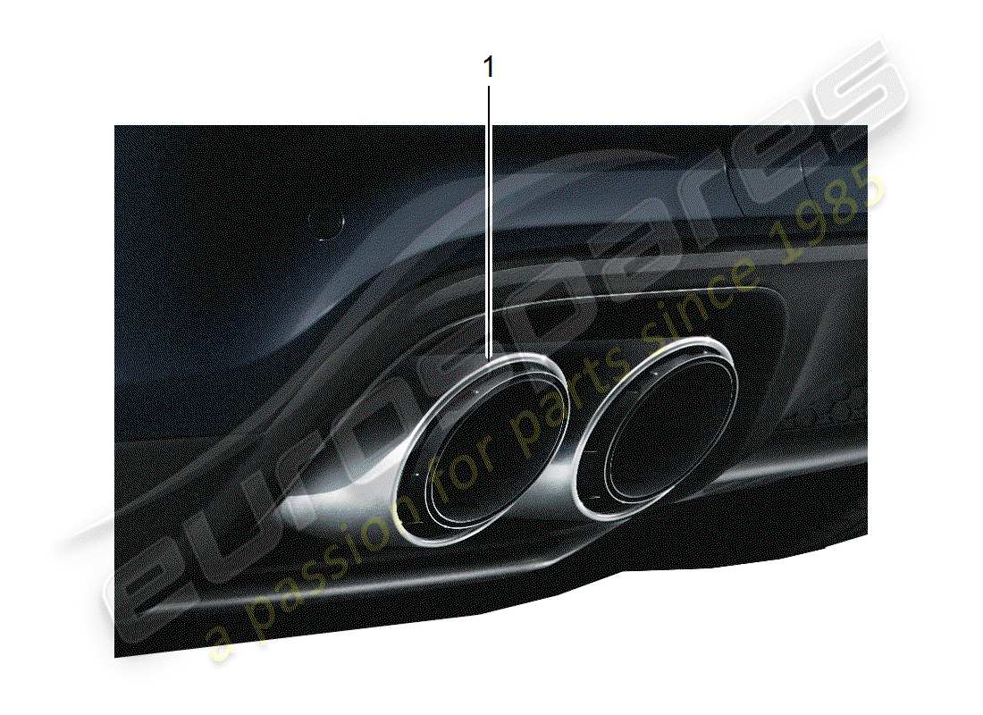 porsche tequipment cayenne (2003) tailpipe parts diagram