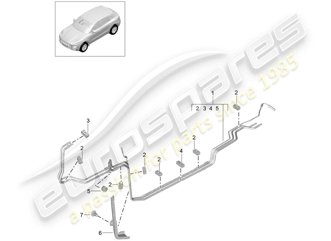 porsche macan (2018) fuel system part diagram