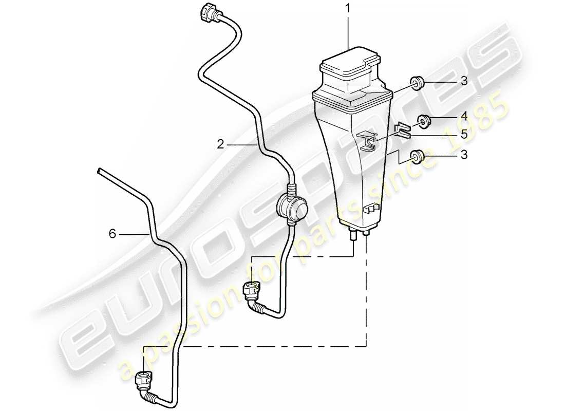 porsche cayman 987 (2008) evaporative emission canister part diagram