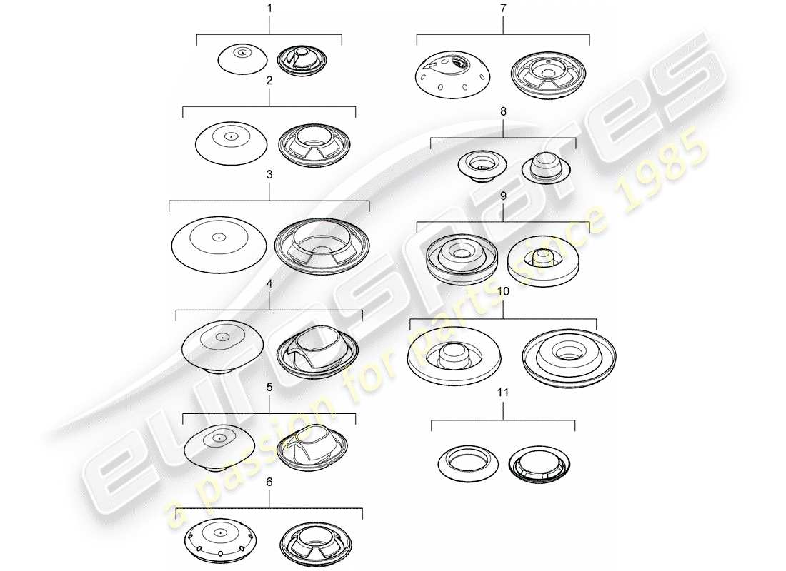 porsche cayenne (2003) plug part diagram