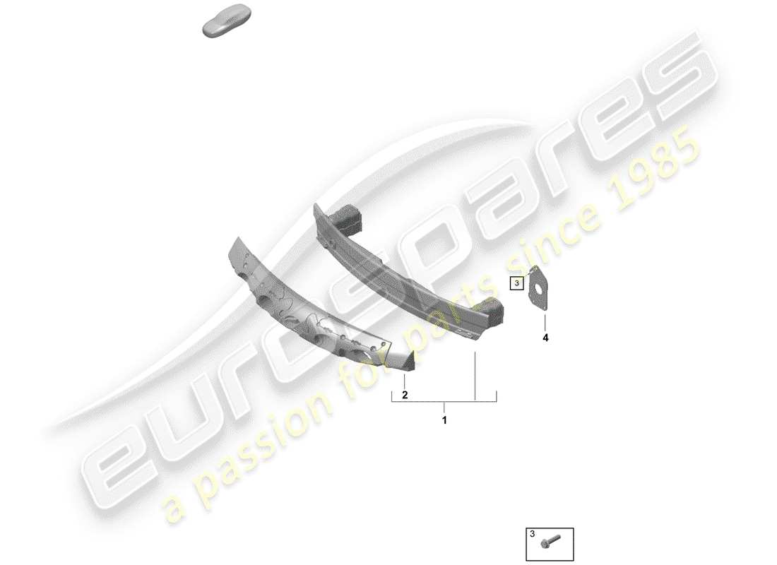 porsche boxster spyder (2020) bumper bracket part diagram