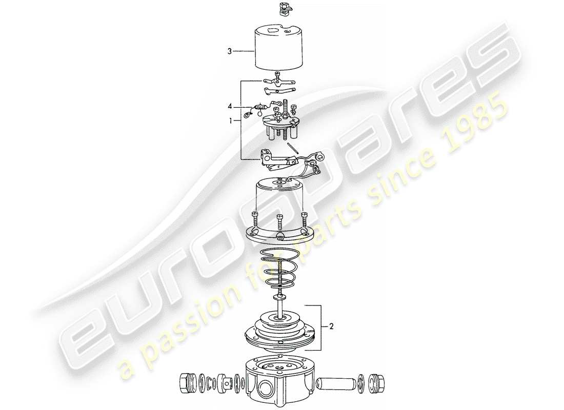 porsche 911/912 (1968) single parts - for - fuel pump - - hardi - part diagram