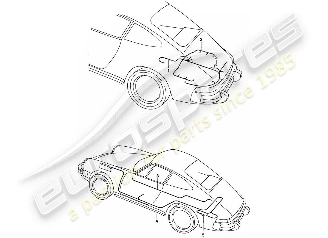 porsche 911 (1989) wiring harnesses - engine - - dme - - o2 sensor closed-loop ctrl part diagram