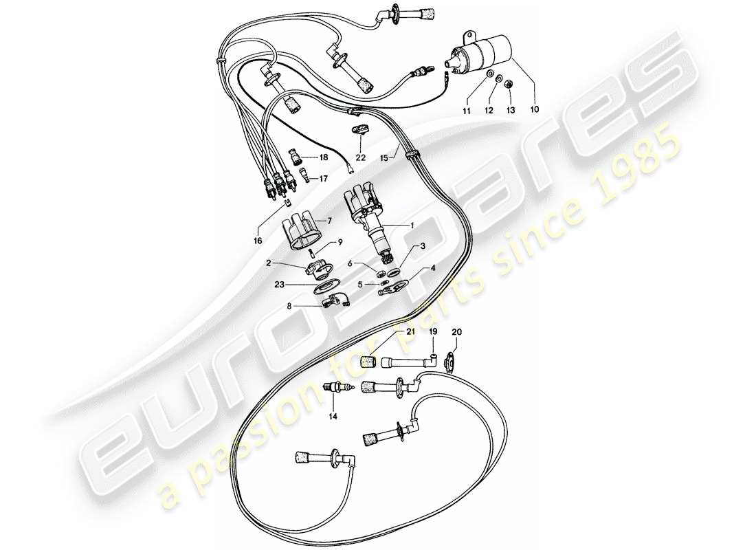 porsche 914 (1972) engine electrics part diagram