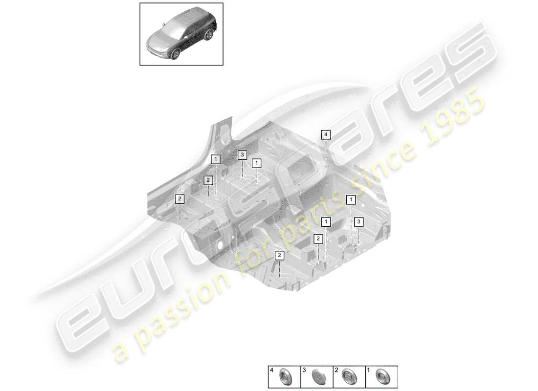 porsche cayenne e3 (2018) plug part diagram