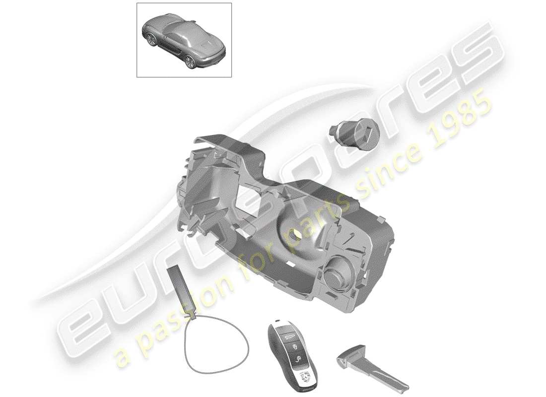 porsche boxster 981 (2015) repair kit part diagram