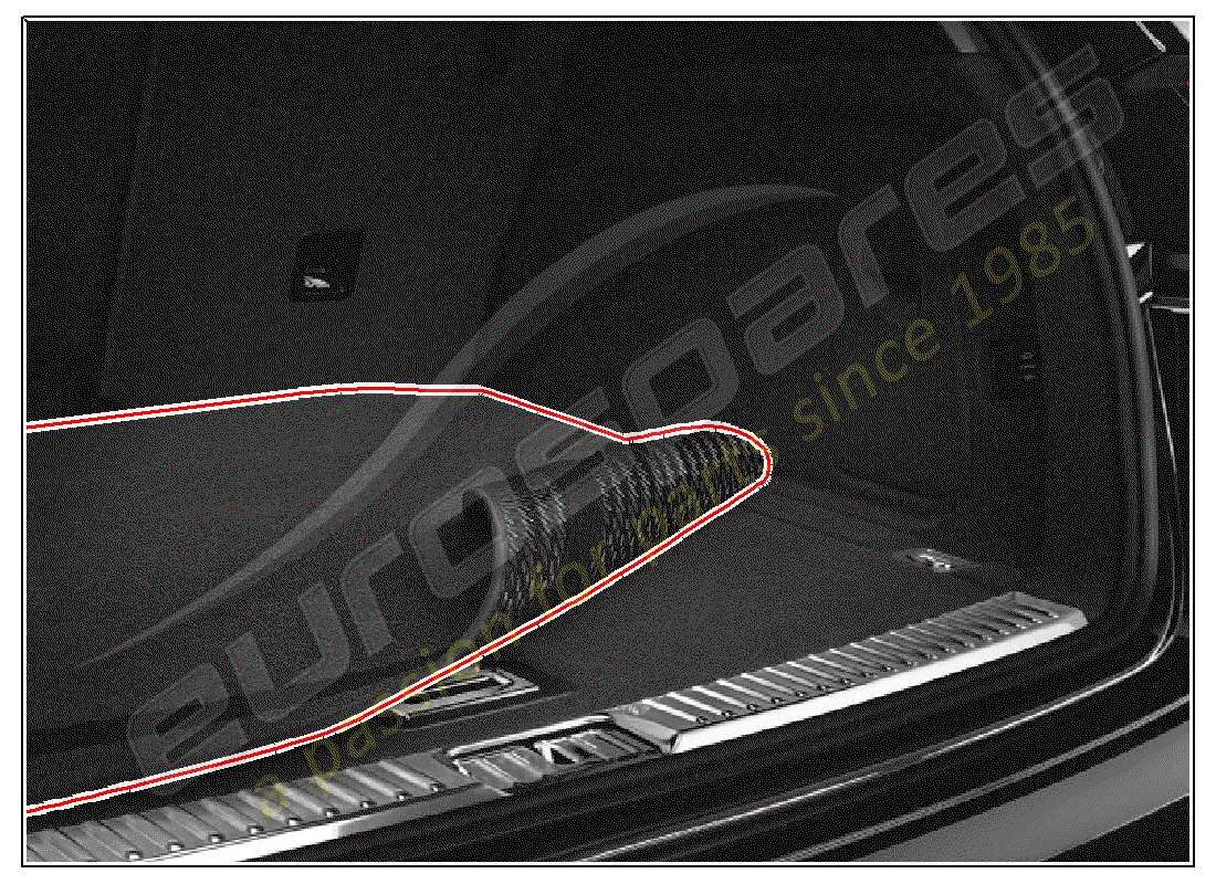 porsche tequipment cayenne (2004) luggage compartment mat part diagram