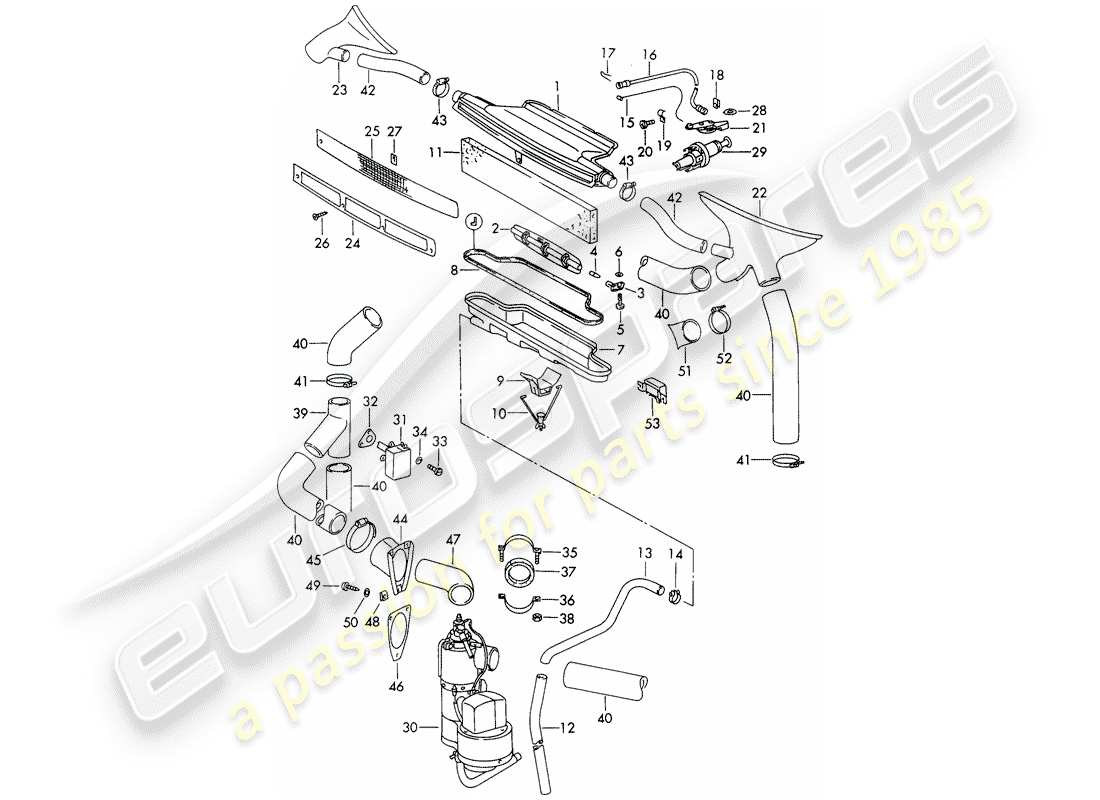 porsche 911/912 (1968) ventilation - heater - d >> - mj 1968 part diagram