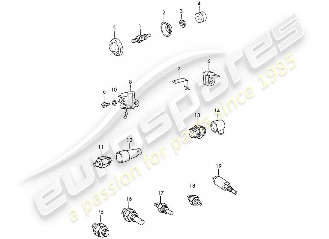 porsche 911/912 (1969) switch part diagram