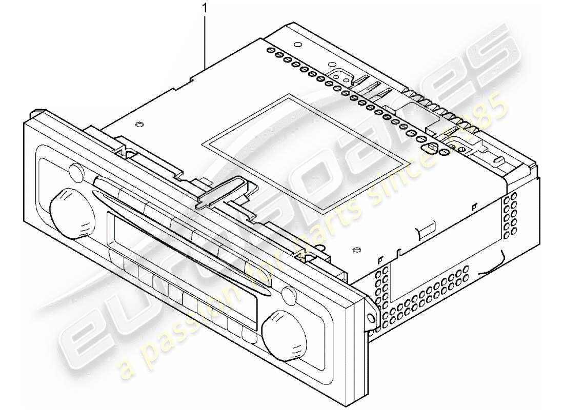 porsche tequipment cayenne (2003) radio unit part diagram