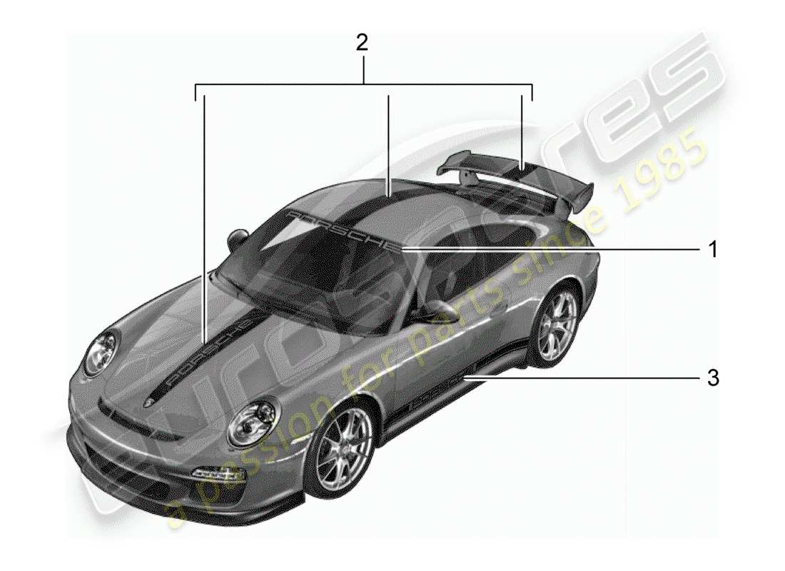 porsche tequipment catalogue (1987) trim foil part diagram