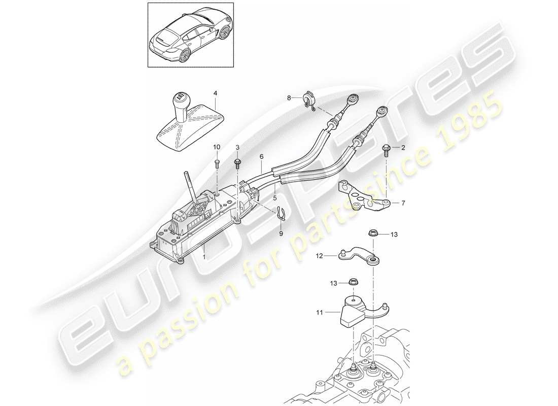 porsche panamera 970 (2012) transmission control part diagram