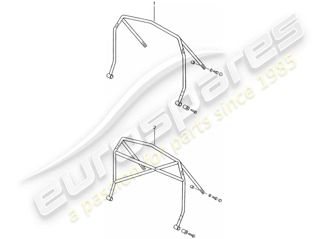 porsche tequipment catalogue (1994) roll bar part diagram