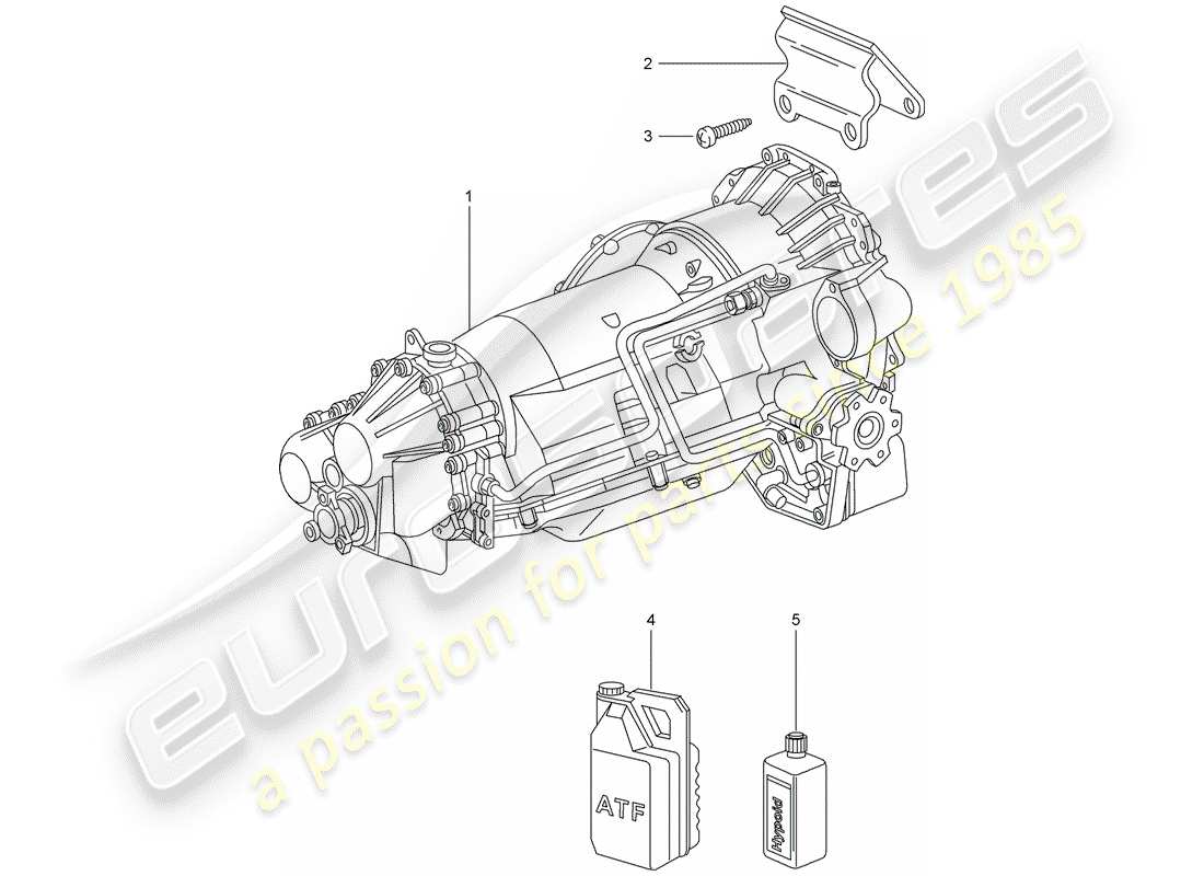 porsche 996 (2001) tiptronic - - gearbox - d - mj 2002>> part diagram