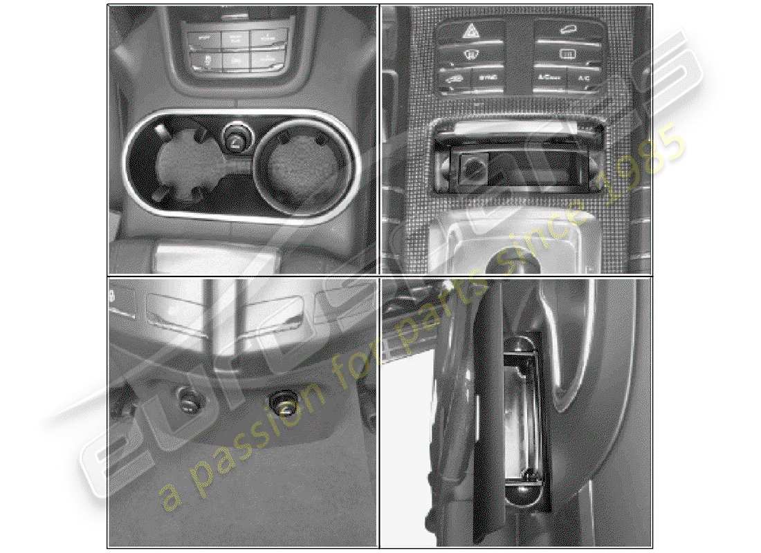 porsche tequipment cayenne (2004) smoker package part diagram