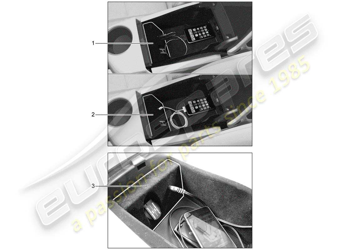 porsche tequipment panamera (2011) multimedia interface part diagram