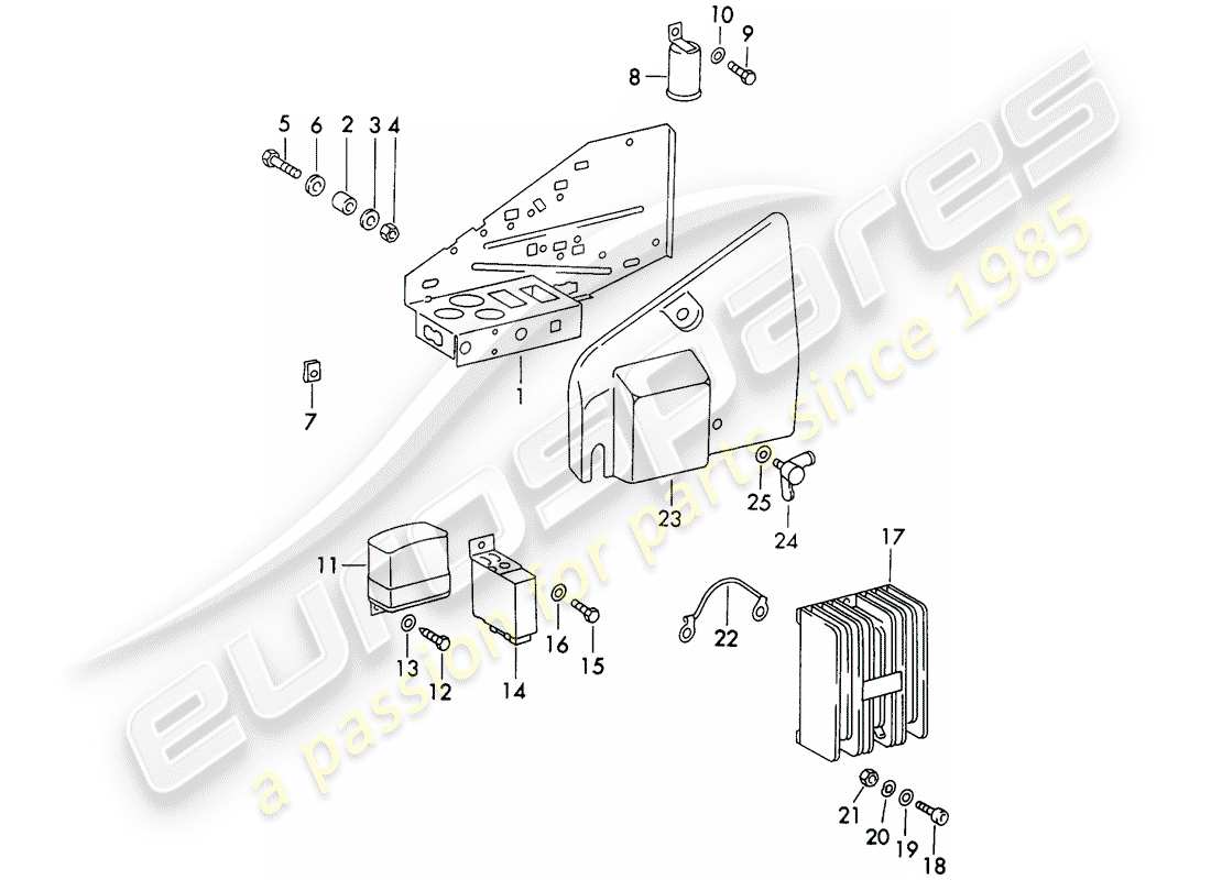 porsche 911 (1971) plate part diagram