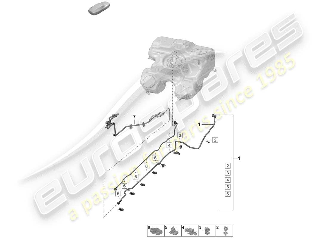 porsche 2020 fuel line part diagram