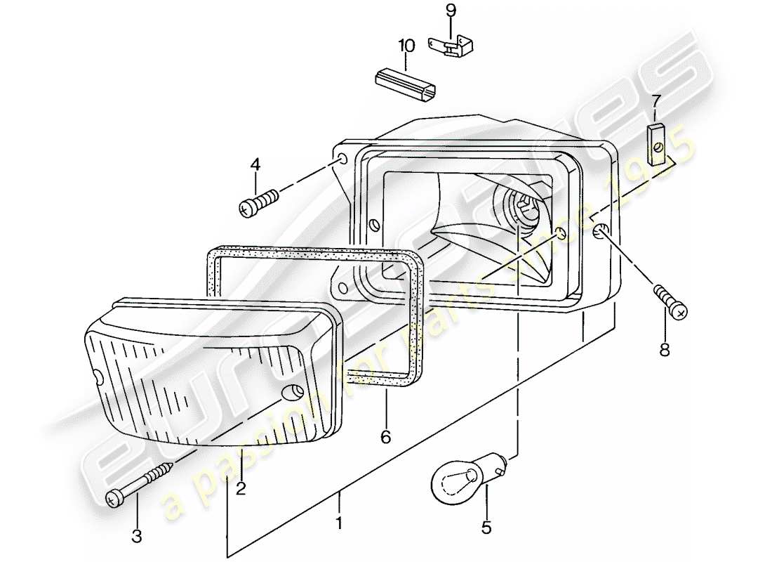 porsche 944 (1983) turn signal part diagram