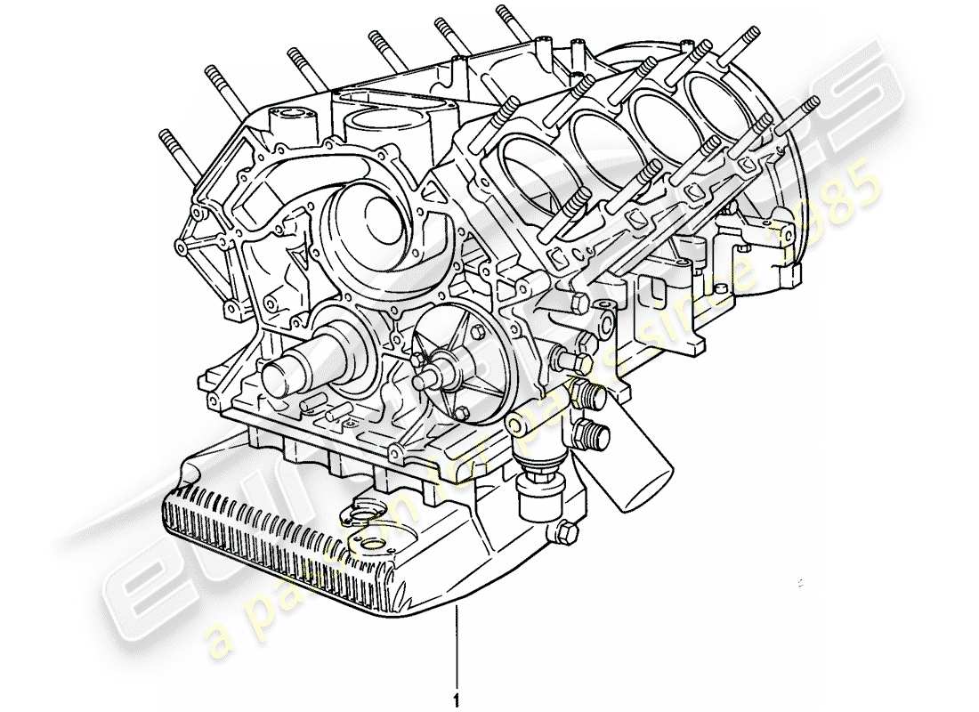 porsche 928 (1978) replacement engine - ready for installation part diagram