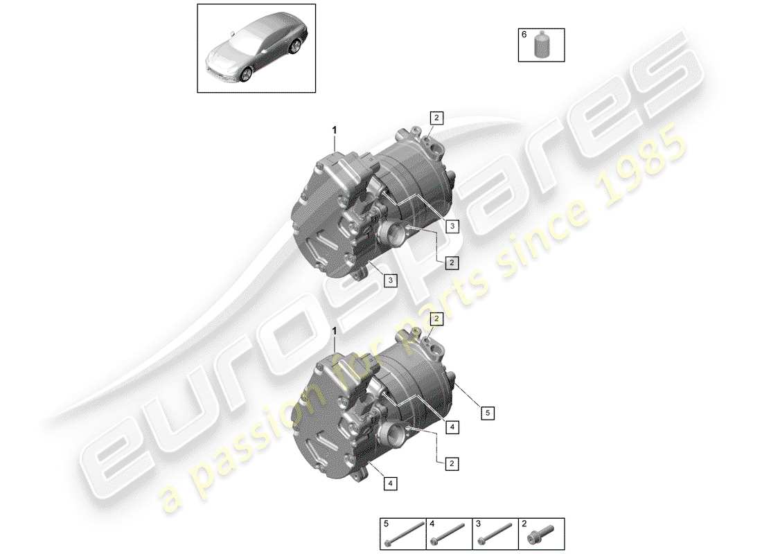 porsche panamera 971 (2018) air conditioner part diagram