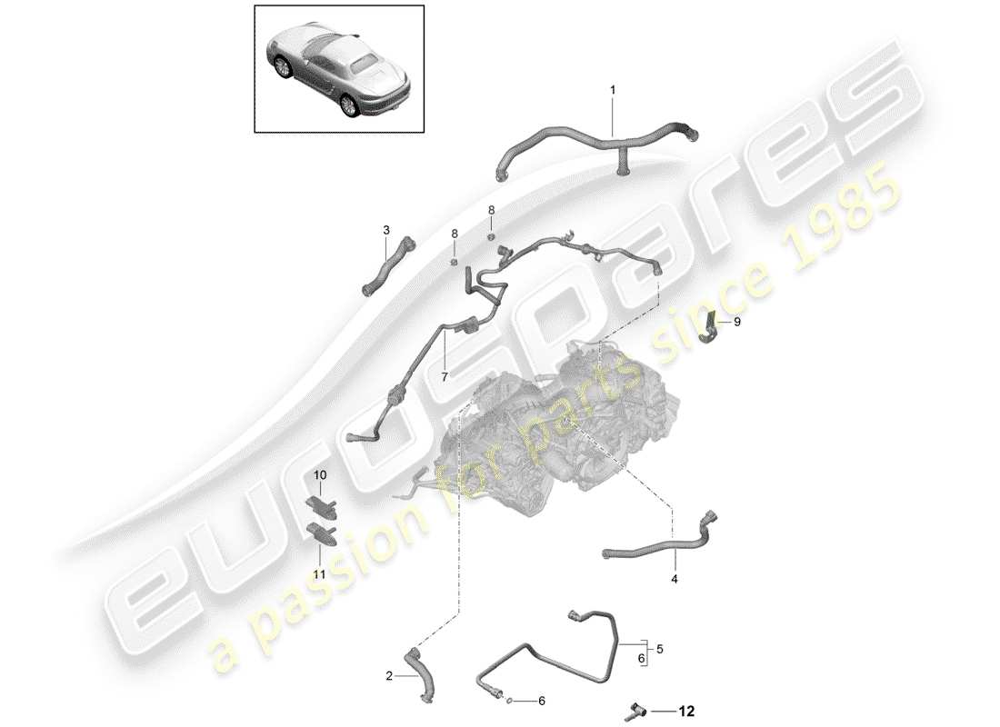 porsche 718 boxster (2019) crankcase part diagram