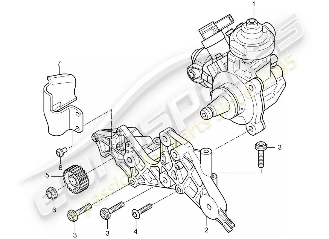 porsche cayenne (2008) high pressure pump part diagram