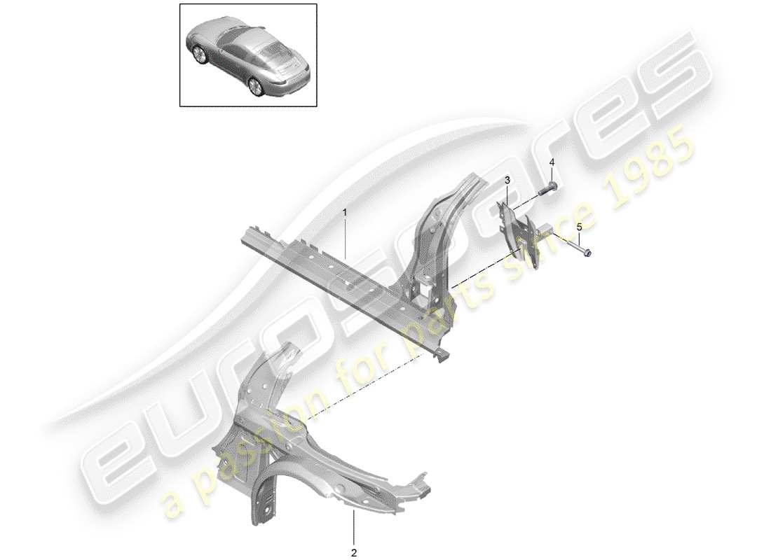 porsche 991 (2014) side panel part diagram