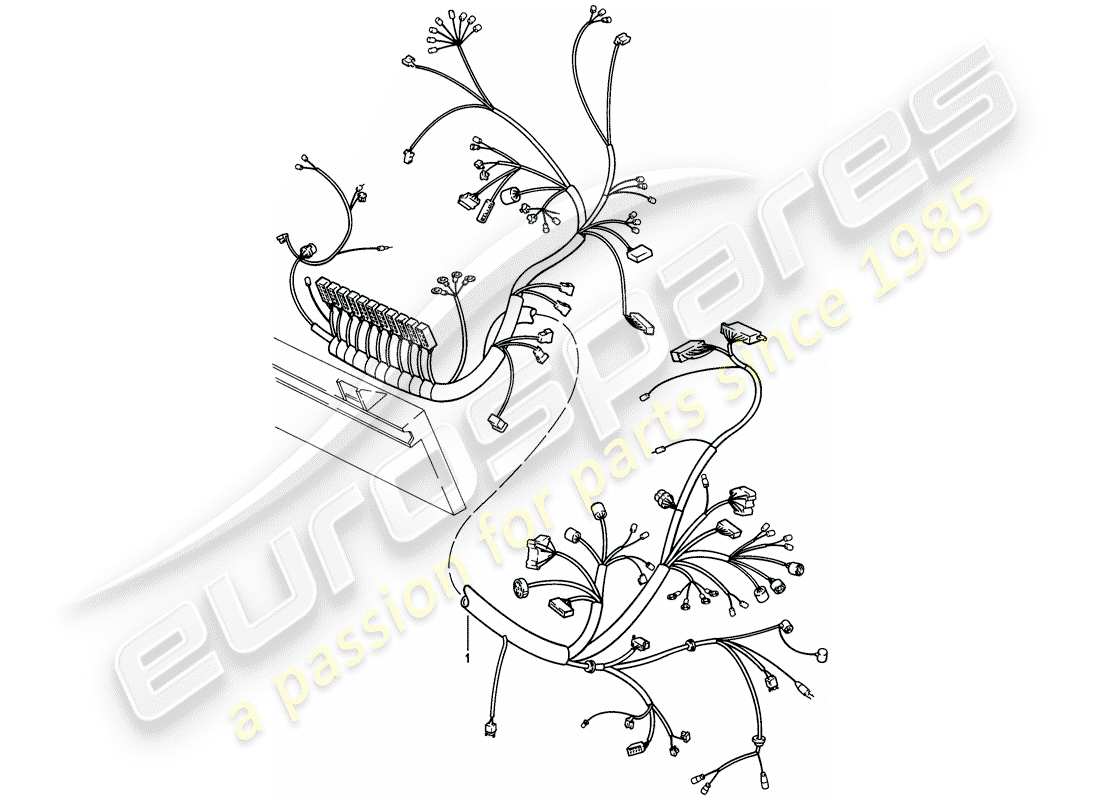 porsche 928 (1979) harness - dashboard part diagram