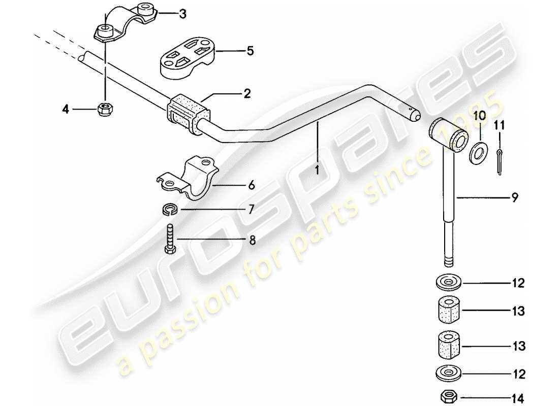 porsche 924 (1978) stabilizer part diagram