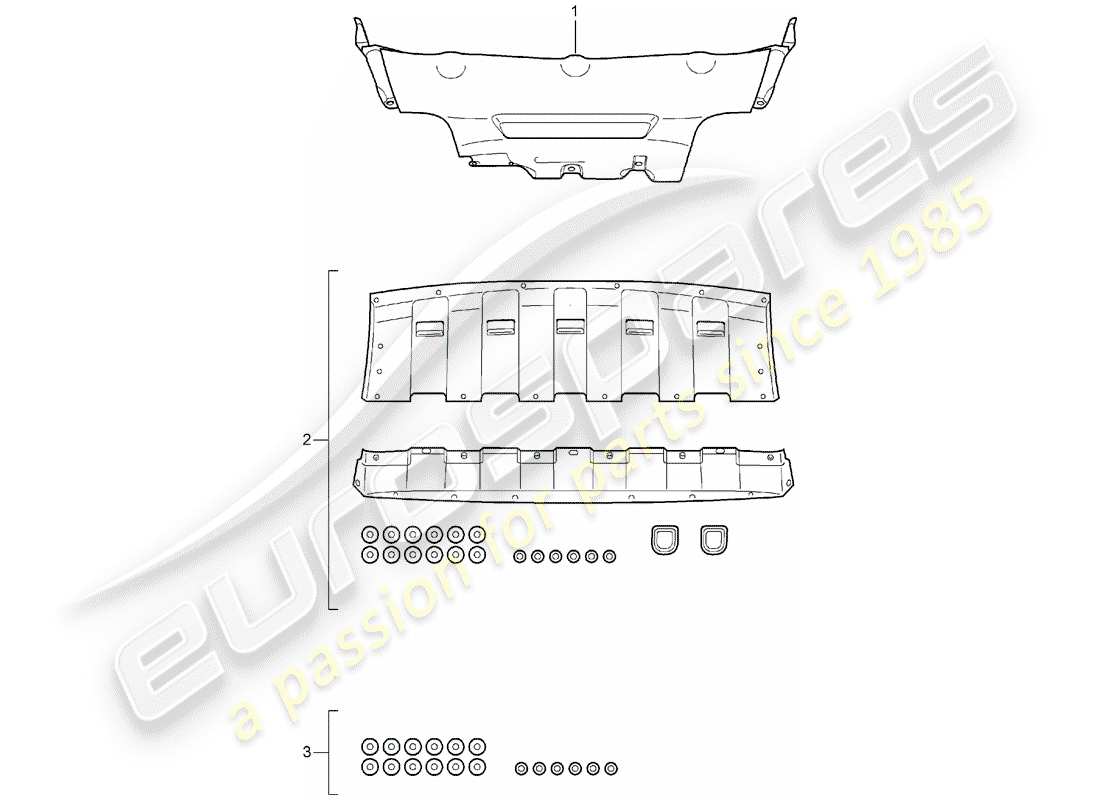 porsche tequipment cayenne (2004) underbody protection part diagram