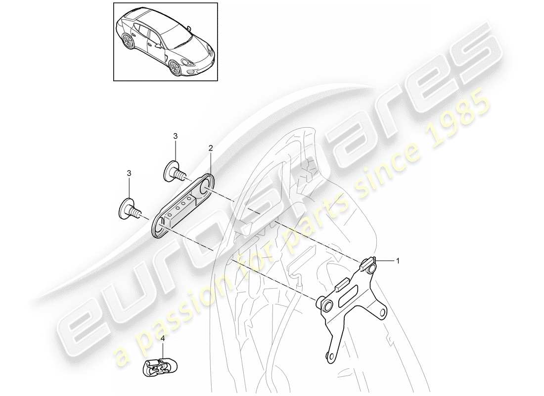 porsche panamera 970 (2012) screen part diagram