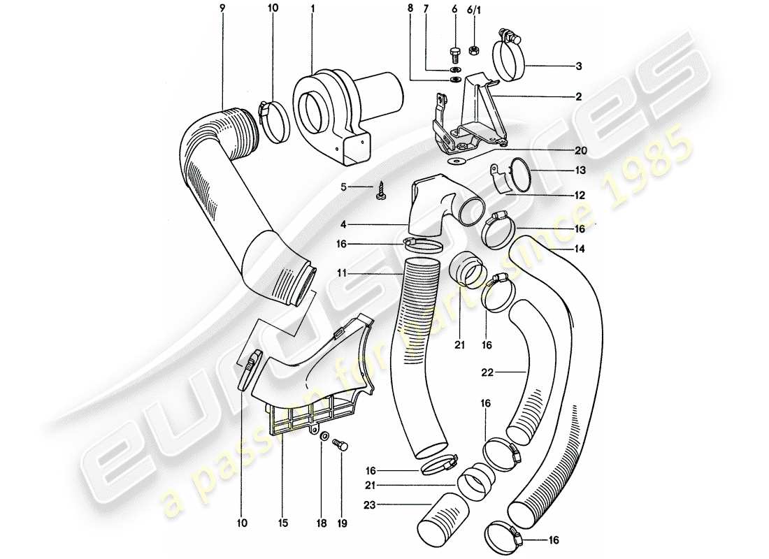 porsche 911 (1977) additional blower - d - mj 1975>> part diagram