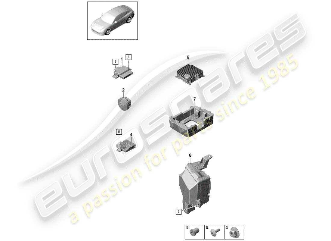 porsche panamera 971 (2018) control unit for engine part diagram