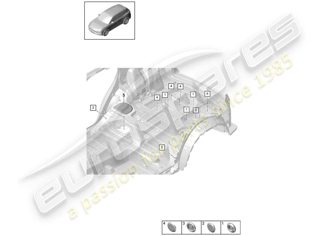 porsche cayenne e3 (2018) plug part diagram