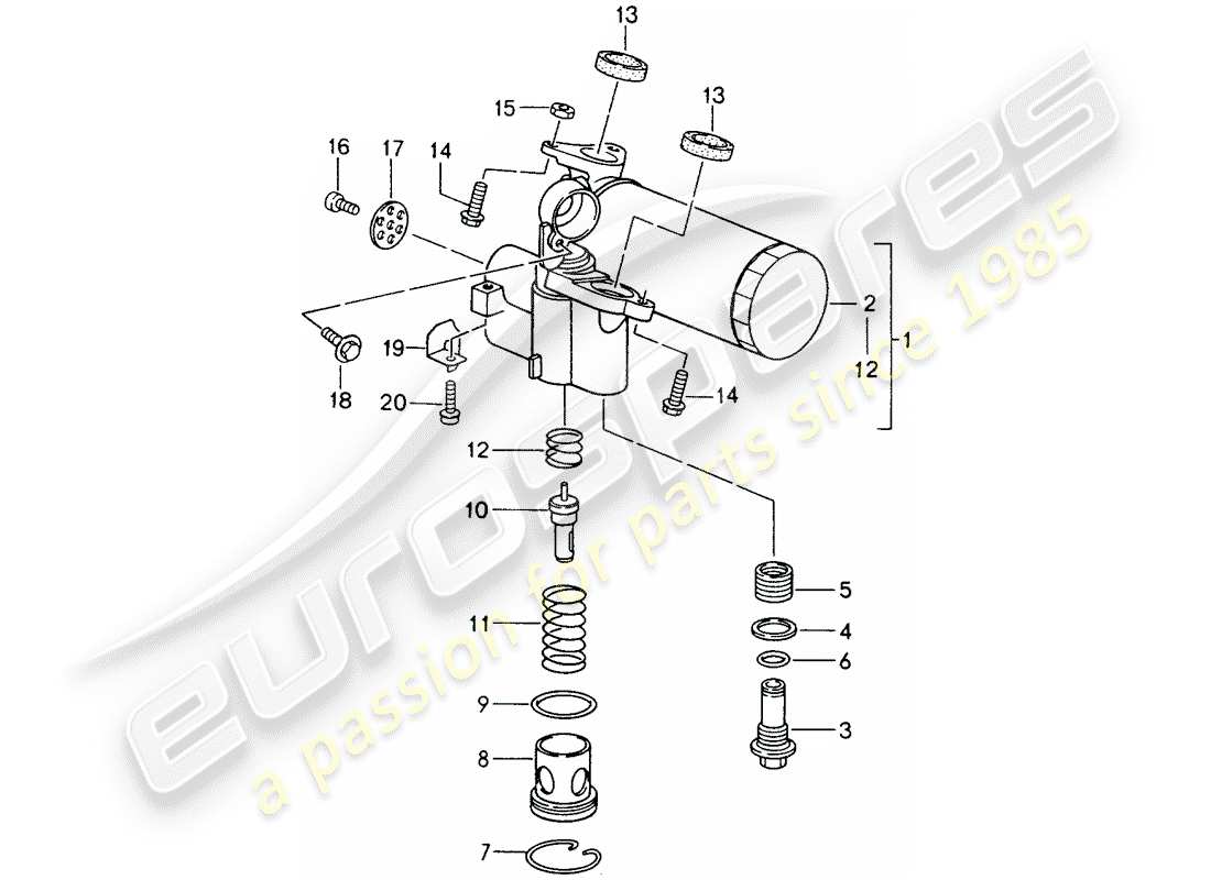 porsche 993 (1995) bracket - for - oil filter - and - thermostat part diagram